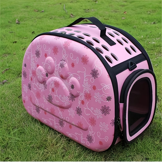 Transportín portátil para mascotas de aire fresco, adecuado para perros pequeños, gatos, cachorros y conejos - una mochila de viaje cómoda y transpirable