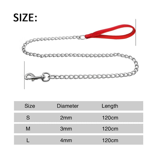 Strong Dog Chain Leash Heavy Duty Bulldog Pitbull