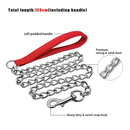 Strong Dog Chain Leash Heavy Duty Bulldog Pitbull